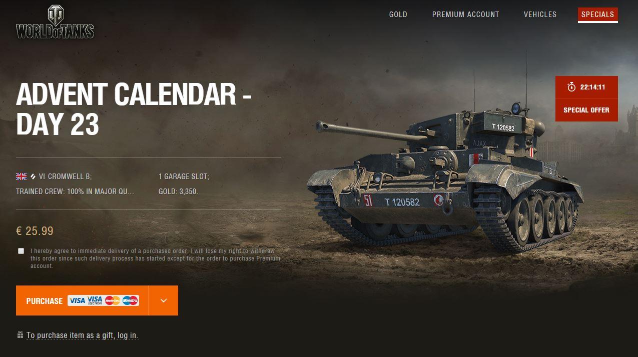 World of Tanks Advent Calendar day 23