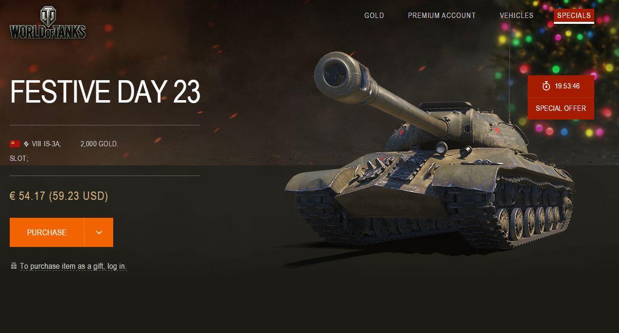 World of Tanks Advent Calendar day 23