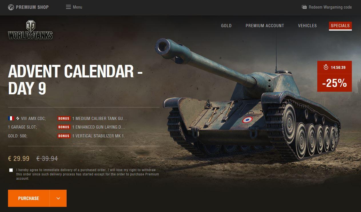 World of Tanks Advent Calendar day 9