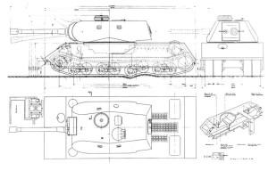 Typ 205A, Mauschen , October 28, 1942 – Krupp  turret/Porsche suspensions – 150ton – 150mm + 75mm gun 