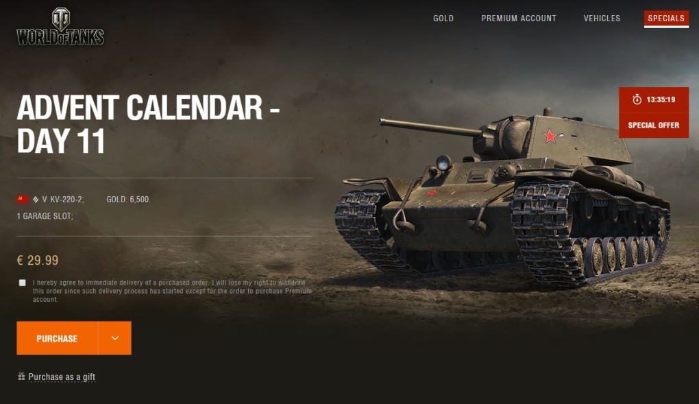 World of Tanks Advent Calendar day 11