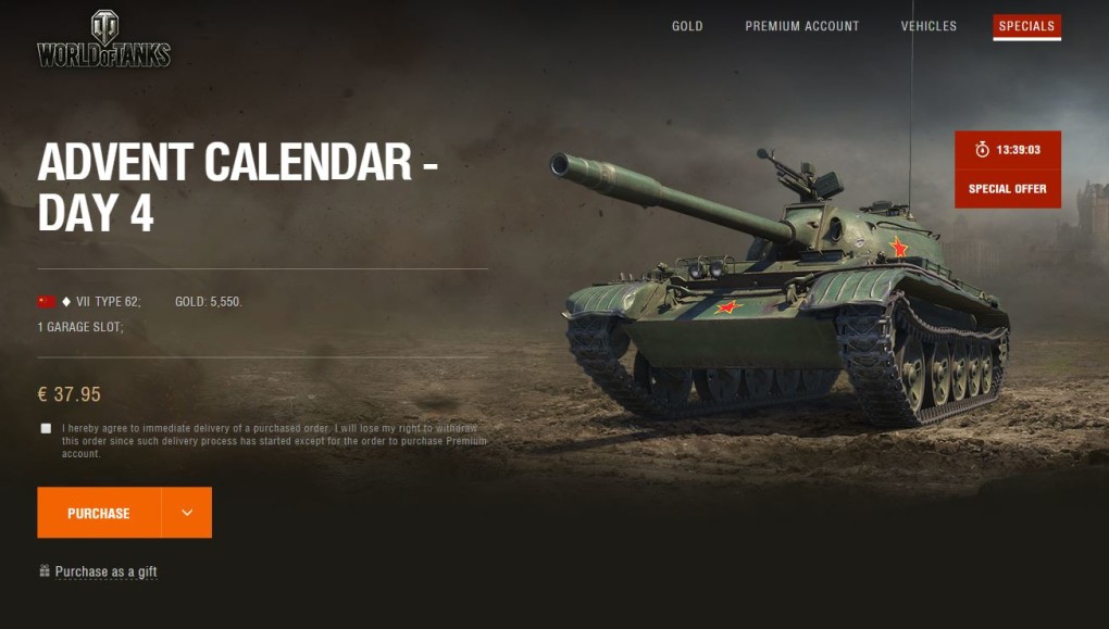 World of Tanks Advent Calendar day 4