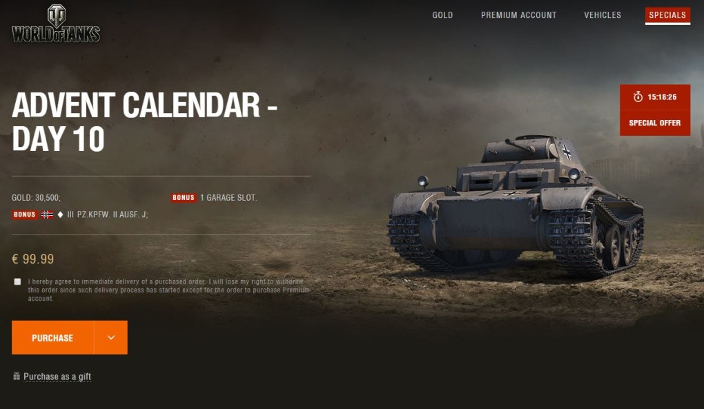 World of Tanks Advent Calendar day 10