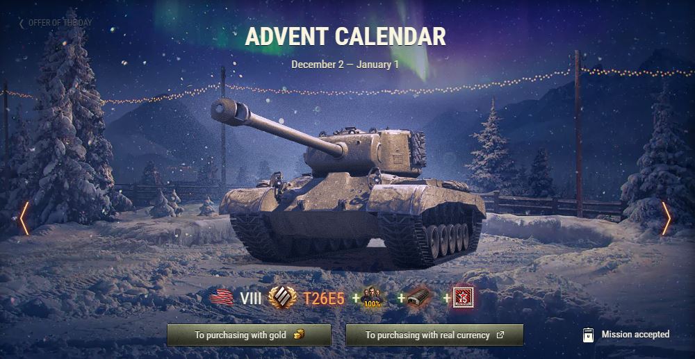 World Of Tanks Advent Calendar 19 Day 16 Offer Mmowg Net